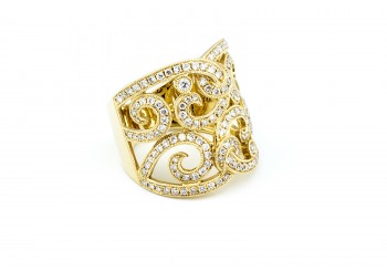 Bold 14k Yellow Gold with Diamond Accent Bold 14k Yellow Gold with Diamond Accent