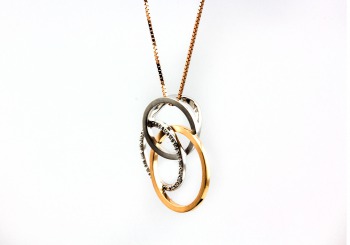14K Two Tone Diamond Pendant 14K Two Tone Diamond Pendant