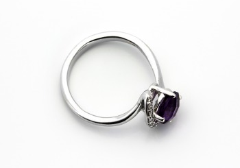 14K Amethyst and Diamond Ring 14K Amethyst and Diamond Ring