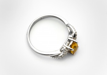 14K Citrine and Diamond Ring 14K Citrine and Diamond Ring