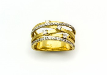 14K Diamond and Ruby Band