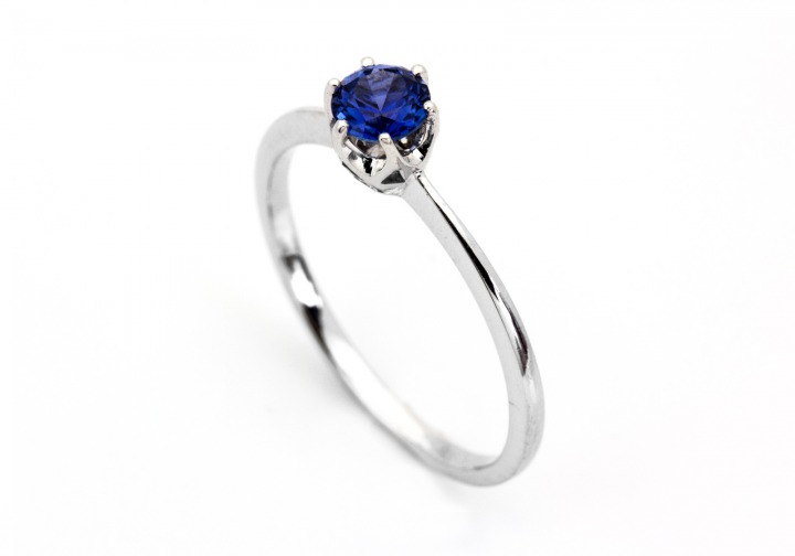 14K Montana Yogo Sapphire and Diamond Ring