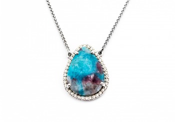 14K Tourmaline and Diamond Pendant