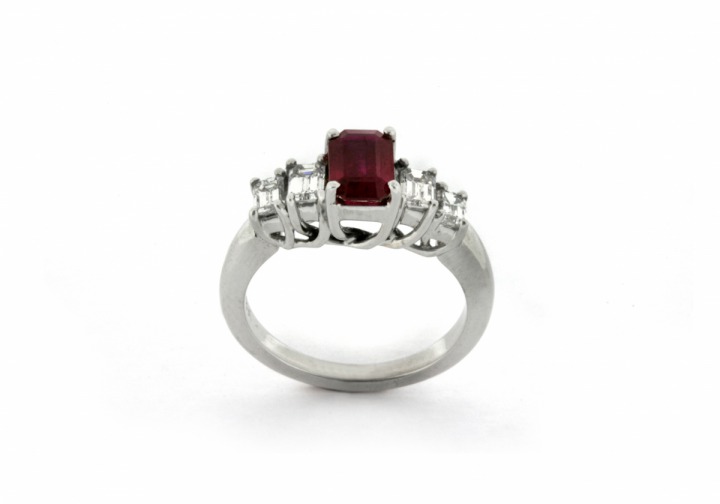18K Ruby and Diamond Ring
