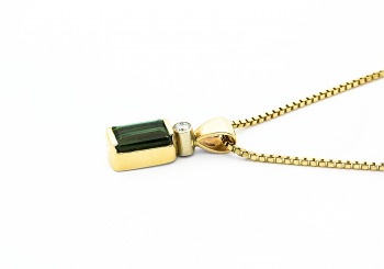 14K Diamond Pendant14K Tourmaline and Diamond Pendant 14K Diamond Pendant14K Tourmaline and Diamond Pendant