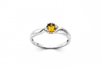 14K Opal and Diamond Ring14K Citrine and Diamond Ring