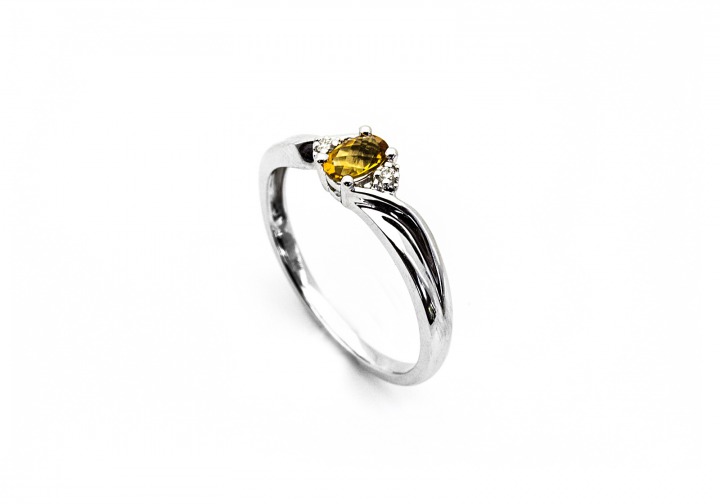 14K Opal and Diamond Ring14K Citrine and Diamond Ring