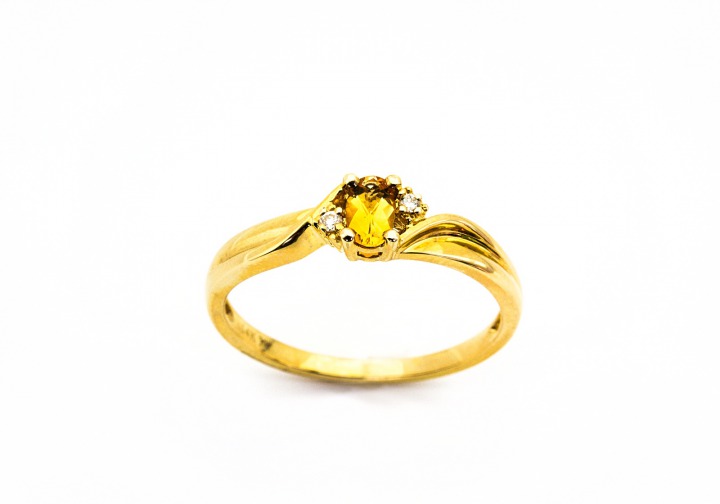 14K Opal and Diamond Ring14K Citrine and Diamond Ring