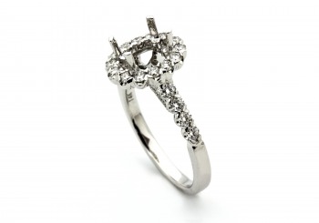 14K Diamond Semi-Mount 14K Diamond Semi-Mount