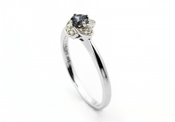 14K Fancy Montana Sapphire and Diamond Ring 14K Fancy Montana Sapphire and Diamond Ring