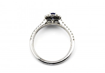 14K Yogo Sapphire & Diamond Ring 14K Yogo Sapphire & Diamond Ring