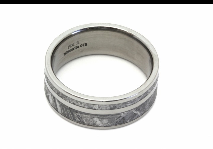 Men's Titanium Meteorite Wedding Band