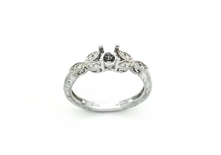 14K Diamond Semi-Mount