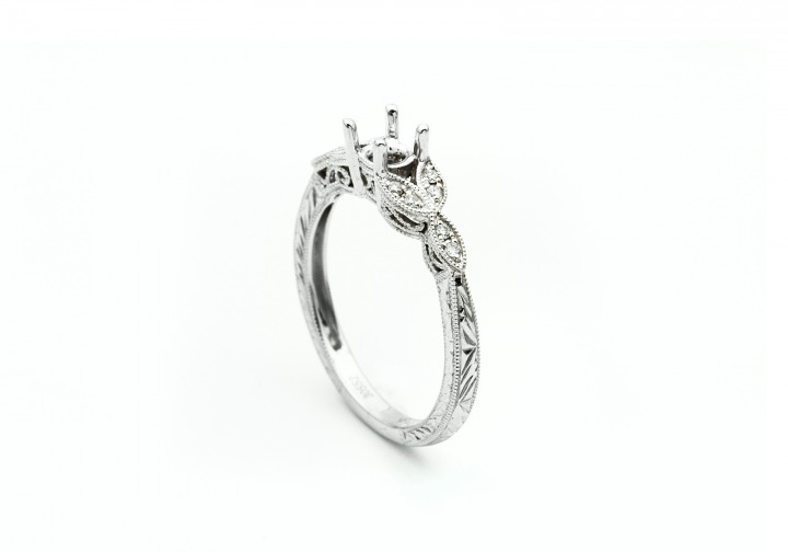 14K Diamond Semi-Mount