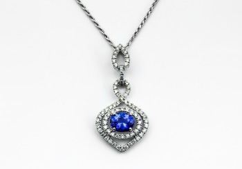 14K Tanzanite and Diamond Pendant
