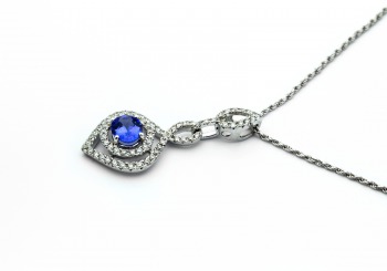 14K Blue Topaz and Diamond Ring14K Tanzanite and Diamond Pendant 14K Blue Topaz and Diamond Ring14K Tanzanite and Diamond Pendant