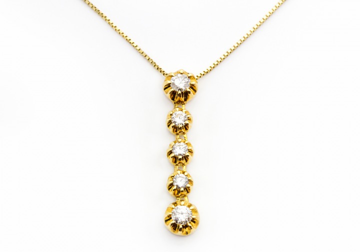 14K Diamond Pendant