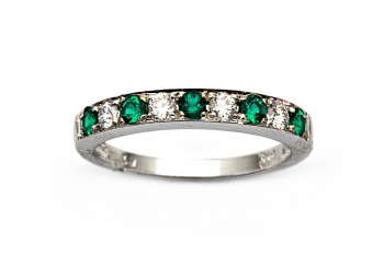 14K Emerald & Diamond Ring
