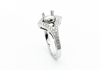 14K Diamond Semi-Mount 14K Diamond Semi-Mount