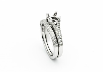 14K Diamond Semi-Mount 14K Diamond Semi-Mount
