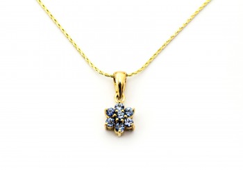 14K Yogo Sapphire Pendant