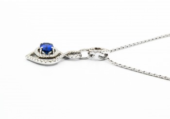 Yogo Sapphire and Diamond Pin Yogo Sapphire and Diamond Pin