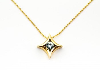 14K Montana Sapphire Pendant