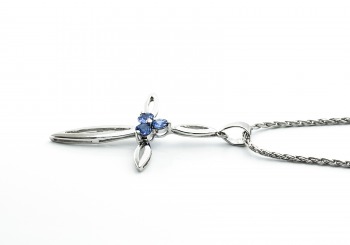 Sterling Silver Yogo Sapphire Pendant Sterling Silver Yogo Sapphire Pendant