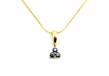 14K Yogo Sapphire Pendant