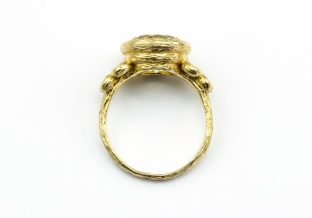 14K Lemon Quartz & Diamond Ring 14K Lemon Quartz & Diamond Ring