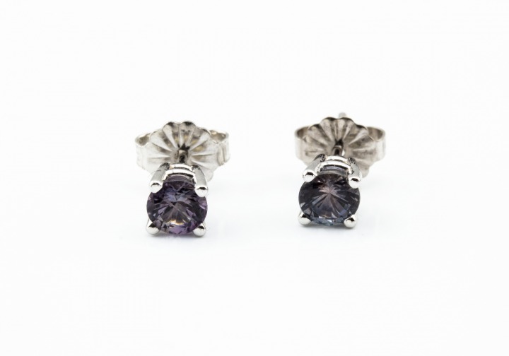 14K Fancy Montana Sapphire Stud Earrings