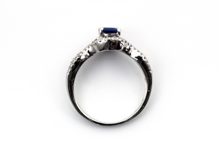 14K Sapphire & Diamond Ring