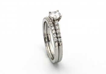 14K Diamond Ring & Band 14K Diamond Ring & Band