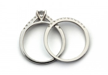 14K Diamond Ring & Band 14K Diamond Ring & Band