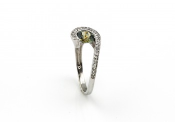 14K Fancy Montana Sapphire & Diamond Ring 14K Fancy Montana Sapphire & Diamond Ring