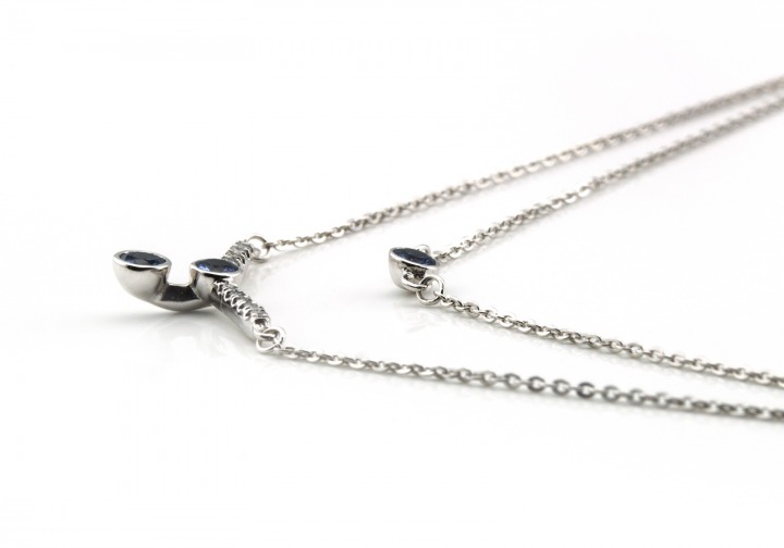 Yogo Sapphire & Diamond Necklace