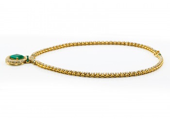 18K Emerald & Diamond Necklace 18K Emerald & Diamond Necklace