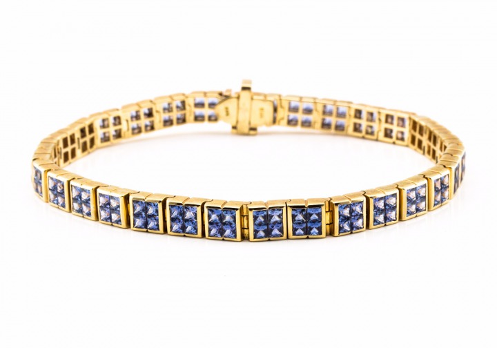14K Montana Yogo Sapphire Bracelet