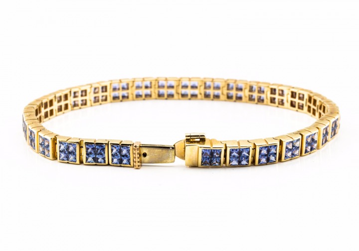 14K Montana Yogo Sapphire Bracelet