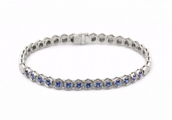 14K Yogo Sapphire Bracelet