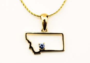 Yogo Sapphire Montana Pendant