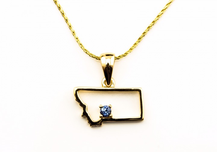 Yogo Sapphire Montana Pendant