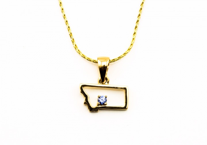 Yogo Sapphire Montana Pendant