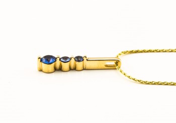 14K Yogo Sapphire Pendant 14K Yogo Sapphire Pendant