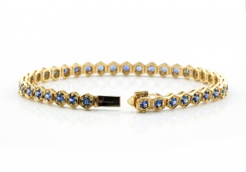 14K Yogo Sapphire Bracelet 14K Yogo Sapphire Bracelet