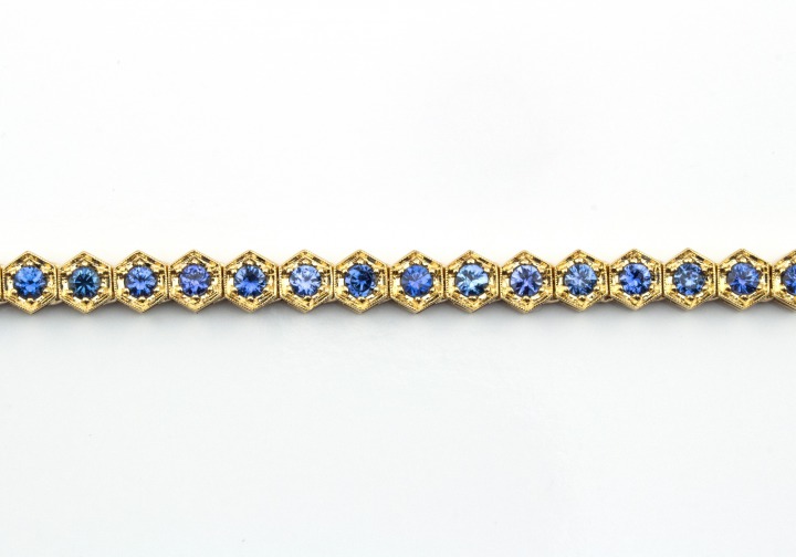 14K Yogo Sapphire Bracelet