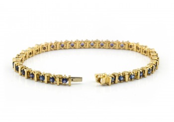 14K Yogo Sapphire Bracelet 14K Yogo Sapphire Bracelet