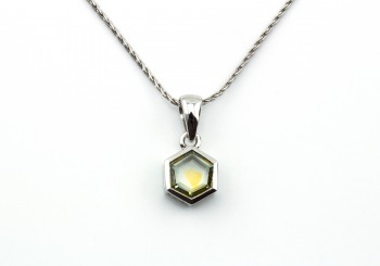 14K Fancy Montana Sapphire Pendant