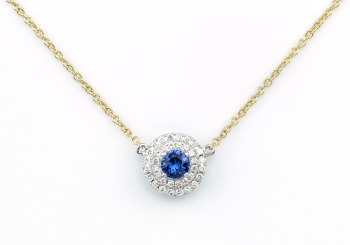 14K Yogo Sapphire Necklace