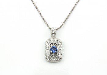 14K Yogo & Diamond Pendant